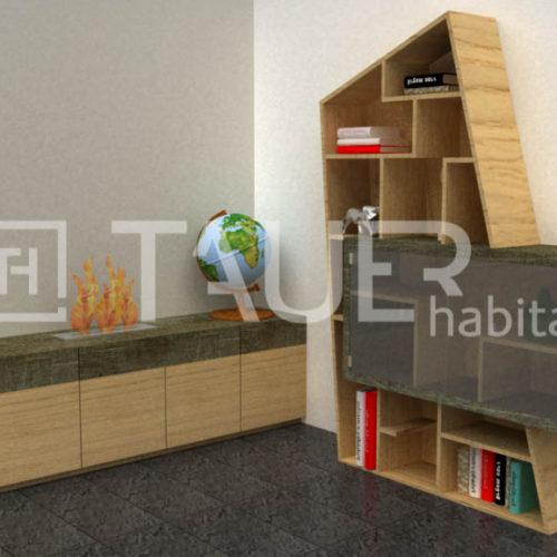 Vizualizace obývacího pokoje od TAUER habitat 45