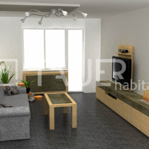 Vizualizace obývacího pokoje od TAUER habitat 46