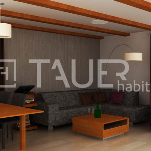 Vizualizace obývacího pokoje od TAUER habitat 75