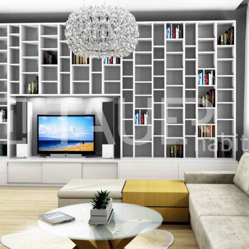 Vizualizace obývacího pokoje od TAUER habitat 77